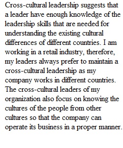 Cross-Cultural Leadership